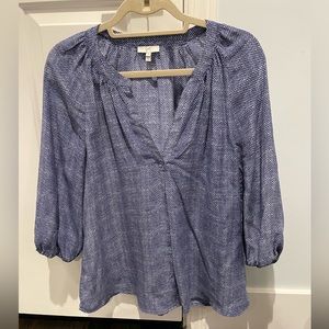 Joie blue silk top. Size M.